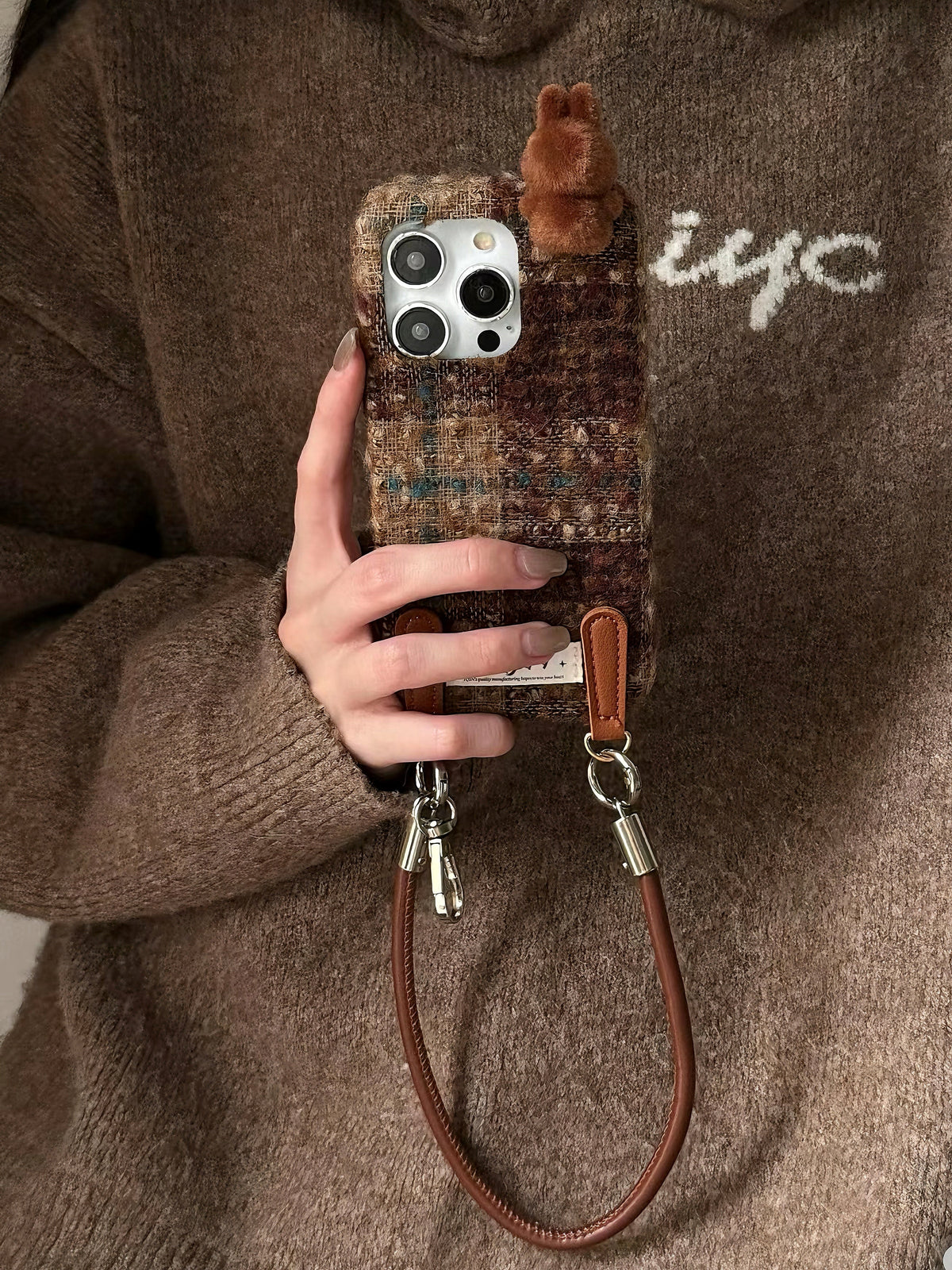 Labubu | Brown Plaid | Phone Case – Pixiehouses